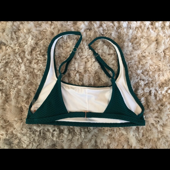 NWOT Hunter Green Bikini Top - Picture 4 of 8
